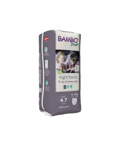 Bambo Dreamy noćne gaćice za devojčice 4-7g (15-35kg), 10kom