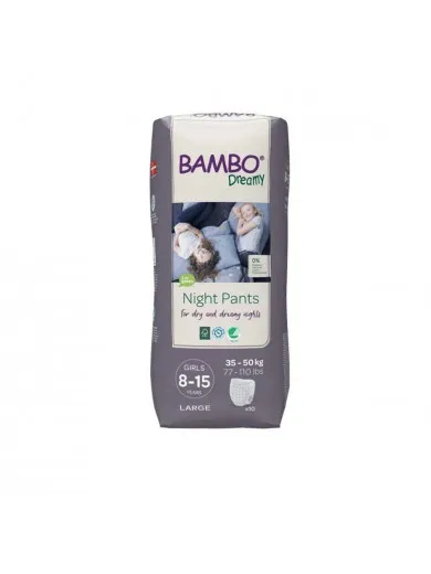 Bambo Dreamy noćne gaćice za devojčice 8-15g (35-50kg),10kom