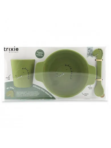Trixie silikonski set prvi obrok Dino