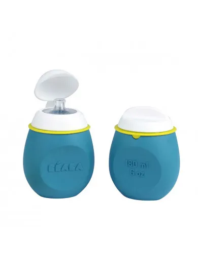 Béaba šolja set 2 u 1 Baby Squeez Blue