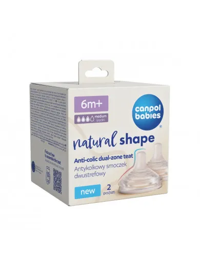 Canpol Natural shape antikolik cucla srednji protok 6m+ 2/1