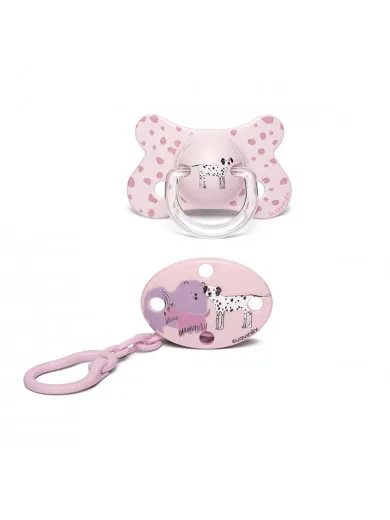 Suavinex varalica i klipsa 4-18m, roze