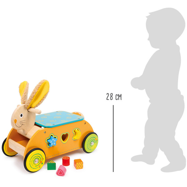 Small foot drvena guralica i sorter oblika Zeka