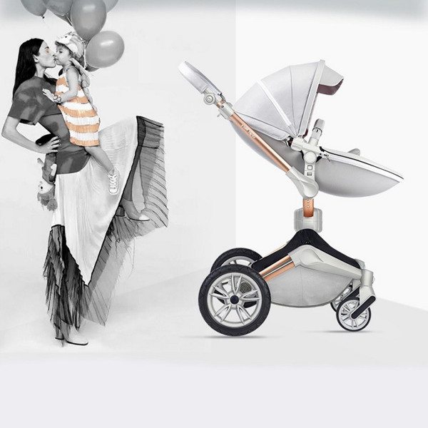 Hot mom kolica 2u1, gray,0m+