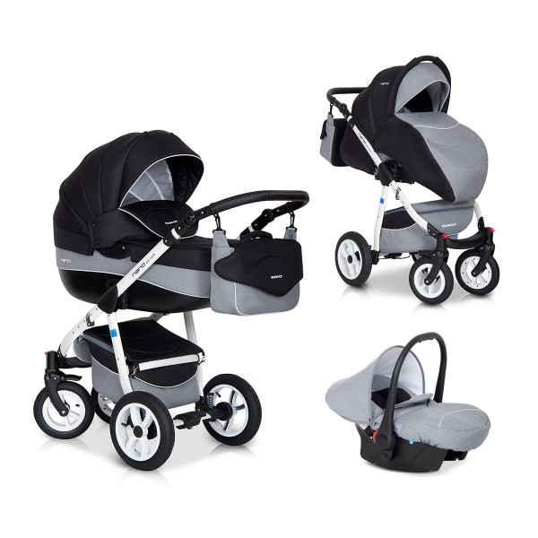 Riko NANO kolica 3u1 Carbon, 0m+