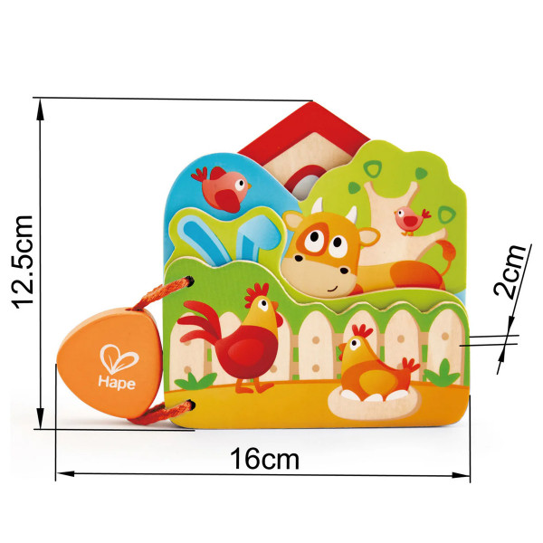 Hape drvena edukativna knjiga