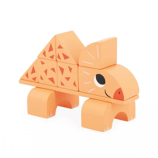 Janod drvene kocke dino, 2g+