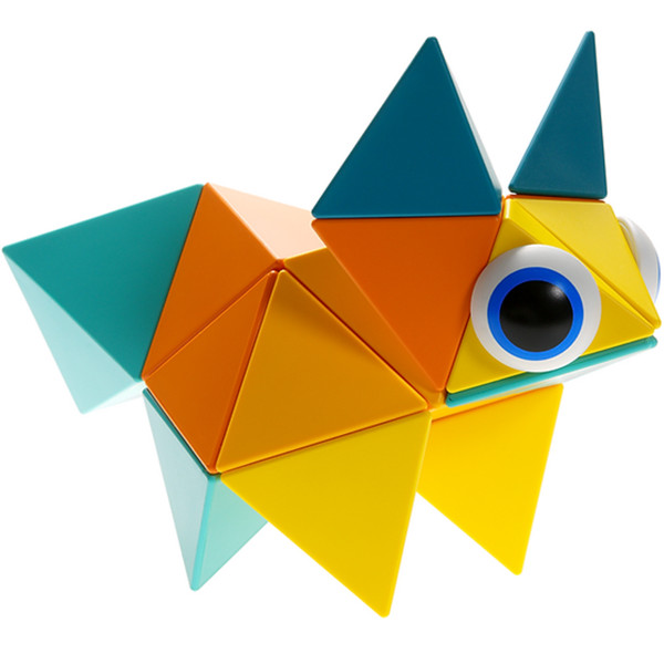 Trido magnetne 3D kocke,  Honey Medium