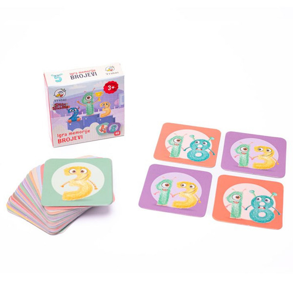 Vrabac igra memorije brojevi