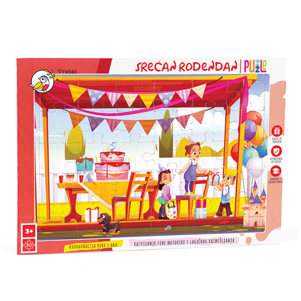 Vrabac slagalica Srećan rođendan