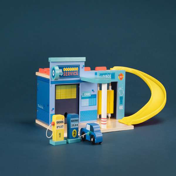 Moulin Roty benzinska pumpa, 37,5x25,5x9cm