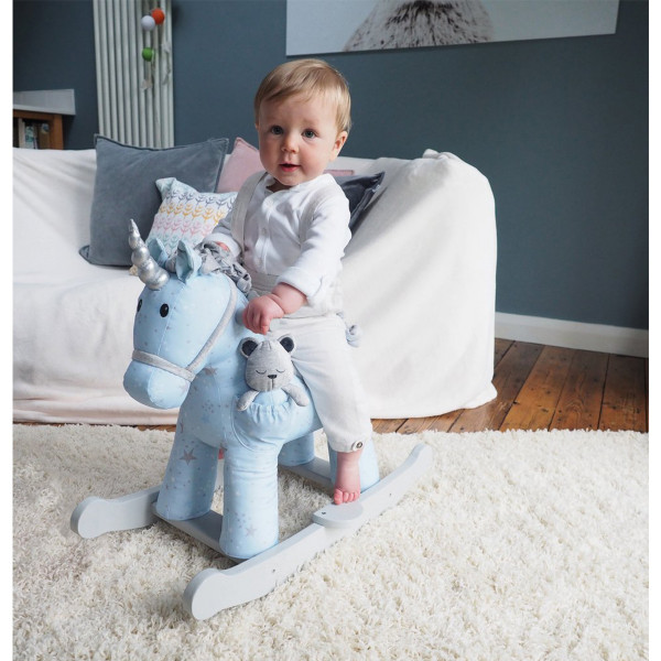 Little bird Munbim i Rej drveni jednorog za ljuljanje