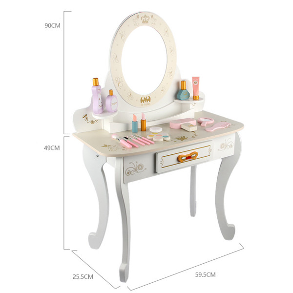 Jungle drveni kozmetički stočić