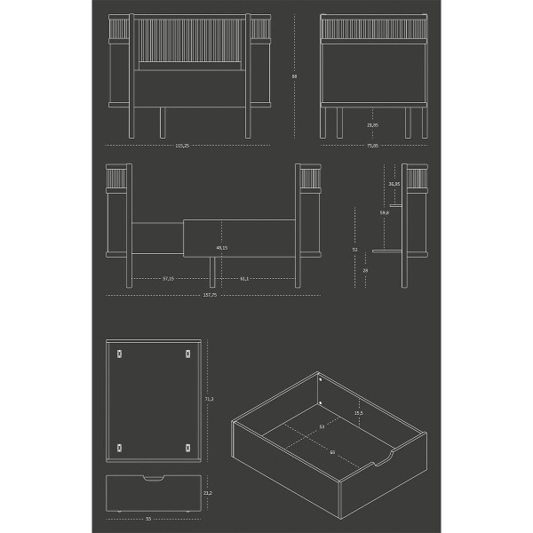 Sebra krevetac, 15-80kg, 88x115.25x75.75