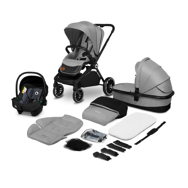 Lionelo kolica Mika 3/1, Grey, Grey Stone