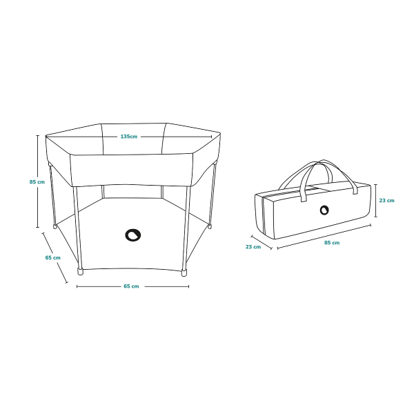 Lionelo prenosna ogradica Roel, Blue Navy