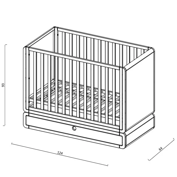 Sol Baby krevetac Nevena, jasen 141,5x84x90,5