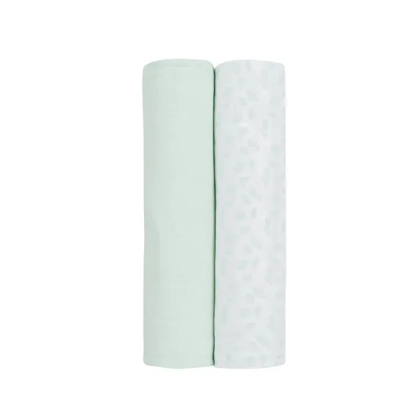 Kikka Boo pelene muslin Leaves Mint 80x80, 2/1