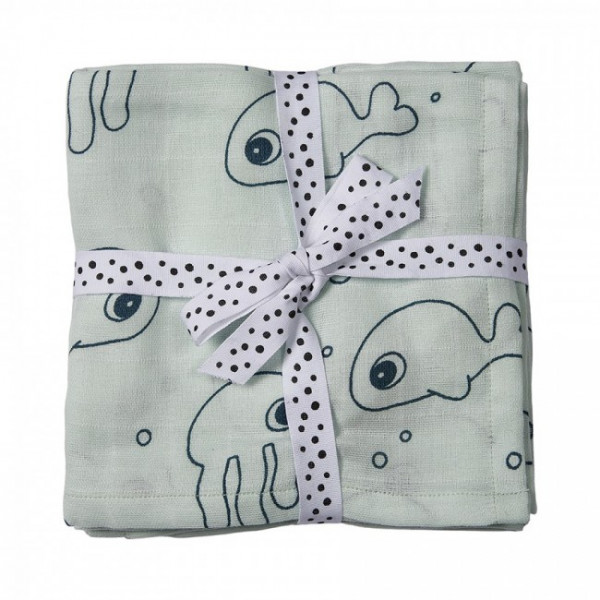 Done By Deer pelena Sea Friends 2/1, 70x70cm