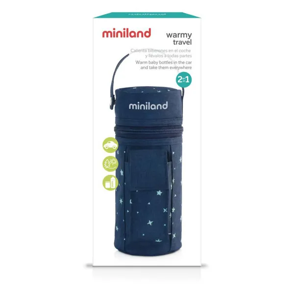Miniland torbica sa grejačem za flašice warmy travel denim