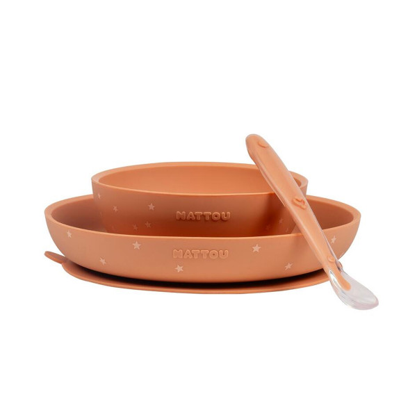 Nattou silikonski set za hranjenje, 3/1