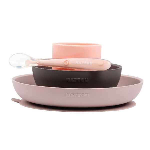 Nattou silikonski set za hranjenje, 4/1