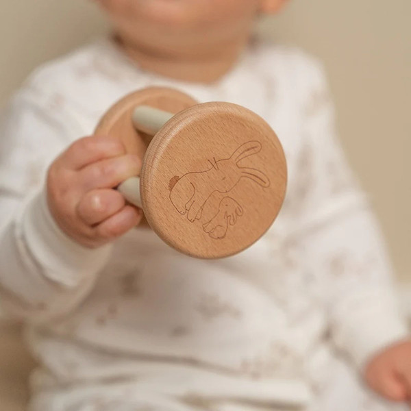 Little Dutch drveni valjak zvečka Bunny